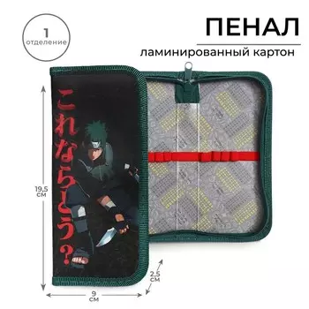 Пенал школьный, 1 секция, 919.52.5 см «Аниме боец»