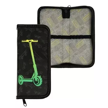 Пенал 1 секция, 90 х 195 х 25 мм, Calligrata "Самокат", ламинированный картон