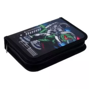 Пенал 1 секция Seventeen "Космическое родео", 135 х 200 мм, откидная планка