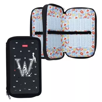 Пенал 2 секции 110*190 лам.кар Hatber 3D дев "W-wednesday" чер NPn_47075