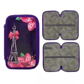 Пенал 2 секции, 125 х 205 мм, Calligrata "Париж", ламинированный картон