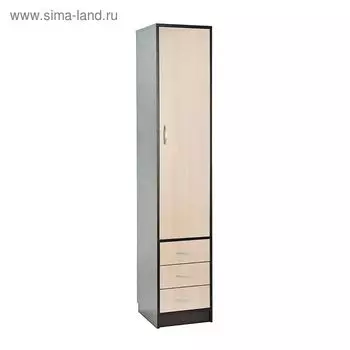 Шкаф - пенал «Клик Мебель», 3 ящика, 5005002100 мм, цвет дуб вотан/белый