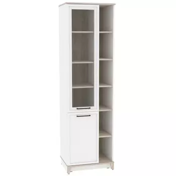 Шкаф - пенал Aurelio 1, 6004552057 мм, цвет белый/блеквуд сатиновый