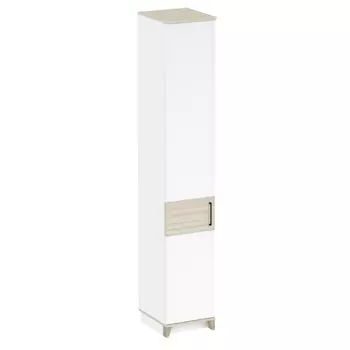 Шкаф - пенал Aurelio 60, с полками, 4004552308 мм, цвет белый/блеквуд сатиновый