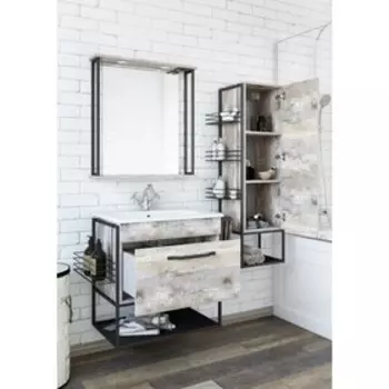 Пенал Бруклин (Бетон п/э) R навесной 31,6 см х 50 см х 167,7 см