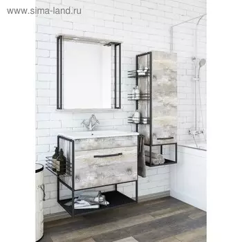 Пенал Бруклин (Бетон п/э) R навесной 31,6 см х 50 см х 167,7 см