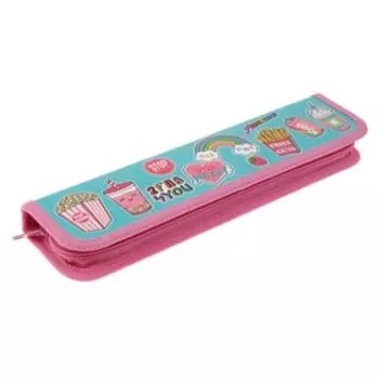 Пенал для кистей, 270 x 70 мм, тканевый, "Оникс" ПКК 10-5 "Милый фаст фуд"