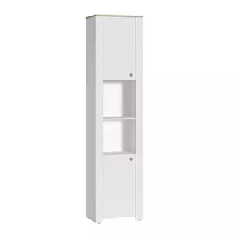 Шкаф - пенал «Джастин 16.306», 5483892257 мм, цвет белый шагрень/дуб белый