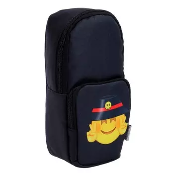 Пенал-футляр 100 х 220 х 70 мм, с карманом "Смайлик"