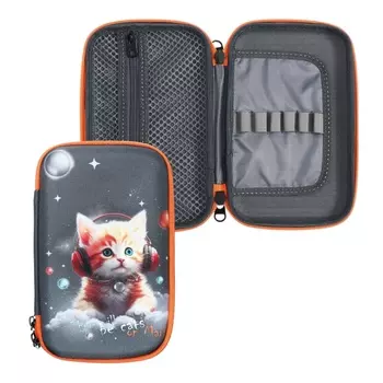 Пенал-футляр 120 х 210 х 50 мм, EVA жесткий, Stavia "Марсианский котик"