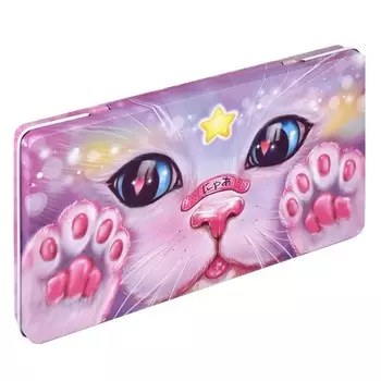 Пенал-футляр металлический 183 х 100 х 14 мм, Феникс "Кот с пластырем"