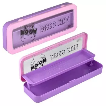 Пенал-футляр пластиковый 70 х 215 х 30 мм, Феникс "Диско-кот"