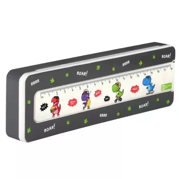 Пенал футляр с линейкой, 64 х 210 х 25 мм, пластиковый, "Яркие будни"