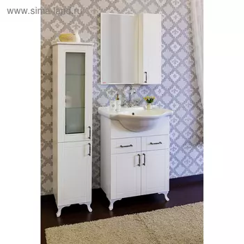 Пенал Глория белый матовый, левый 34,6 см х 32 см х 151,6 см