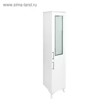 Пенал Глория белый матовый, правый