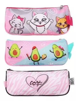 Пенал мягкий с ручкой Calligrata, 1 отделение, 10020045 мм, МИКС