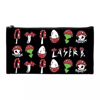 Пенал мягкий 1 отд. плоский 110*205 Hatber "Лазер Би" черн NPk_18209