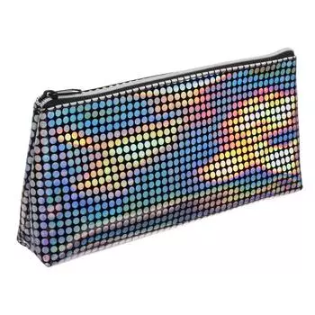 Пенал мягкий, 1 отделение, 100 х 200 х 40 мм, «Оникс», ПМО 20-111, экокожа, с голографией, «Круги»