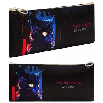 Пенал мягкий 1 отделение, 100 х 200 мм, плоский, MESHU "Future", искусственная кожа MS_57880