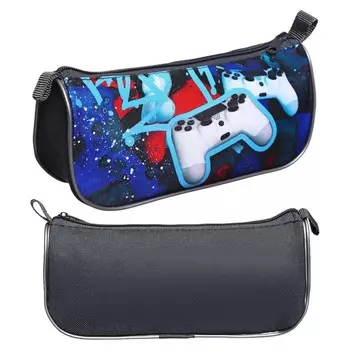 Пенал мягкий 1 отделение, 105 х 220 х 65, К-7, премиум "Время для игры" синий/серый