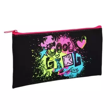 Пенал мягкий, 1 отделение, 108 х 205 мм, плоский, ПМП 01-20 "Яркий логотип" 70392