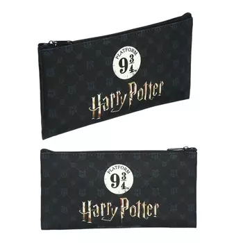 Пенал мягкий, 1 отделение, 110 х 205 мм, плоский, Hatber "Гарри Поттер" черный, Npk44152