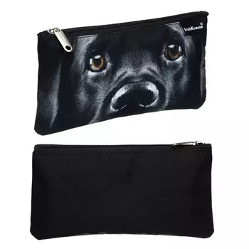 Пенал мягкий, 1 отделение, 120 х 220 мм, плоский, ErichKrause Black Dog, 60440