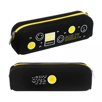 Пенал мягкий, 1 отделение, 60 х 200 х 50 мм, объёмный, силиконовый, Hatber "Мир смайлов"