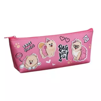 Пенал мягкий, 1 отделение, 80 х 190(225) х 40 мм, объёмный, ПМО 32-20 "Модные собачки" 70691