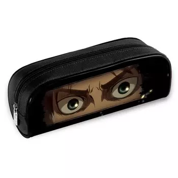 Пенал мягкий, 1 отделение, 80 х 210 х 40 мм, объемный, Hatber, "Атака Титанов" чёрный NPk_65212