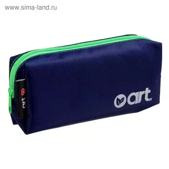 Пенал мягкий, 1 отделение, 84 х 195 х 40 мм, объёмный К-22 "Большой Art" синий
