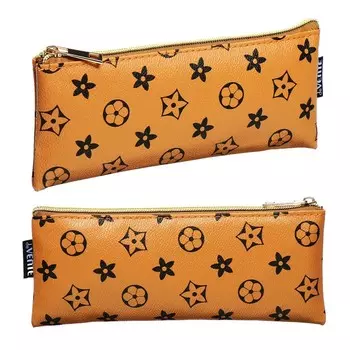 Пенал мягкий, 1 отделение, 90 х 215 х 10 мм, плоский, deVENTE, Monogram, искусственная кожа бежевый 7024446