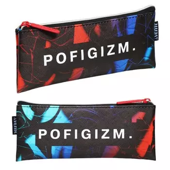 Пенал мягкий, 1 отделение, 90 х 215 х 10 мм, плоский, deVENTE, Pofigizm, искусственная кожа 7024404