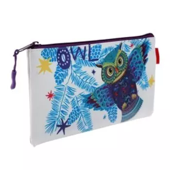 Пенал мягкий, 1 отделение, плоский, 120 х 230 мм, BrunoVisconti "Сказочные совы",