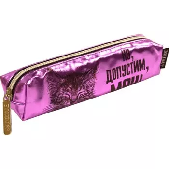 Пенал мягкий, 1 отделение, квадро, 50 х 210 мм, Erich Krause, "Black&Pink" 48980