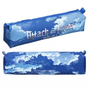 Пенал мягкий,1 отделение, квадро, 45 х 210 мм, Hatber "Атака Титанов" голубой NPk_62148