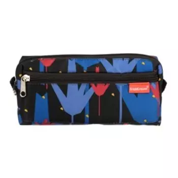 Пенал мягкий 2 отделения, 100 х 210 х 50 мм, Night Leaves, синий