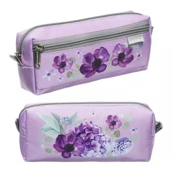 Пенал мягкий, 2 отделения, объёмный, 100 х 210 х 50 мм, ErichKrause Pastel Bloom, 61947