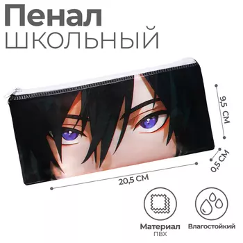 Пенал школьный, плоский, ПВХ, 9.520.5 см «Аниме мир»