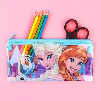 Пенал мягкий, 1 отделение, 95205 мм, ПВХ, «Холодное сердце»