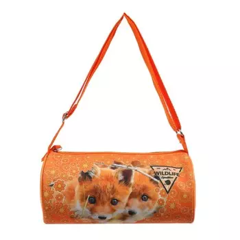 Пенал мягкий тубус, 105 х 220 мм, "Лисята", с ручкой