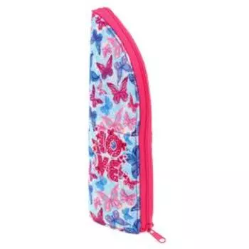 Пенал мягкий тубус-подставка, 85 х 210 мм, "Бабочки микс"