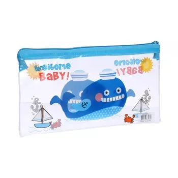 Пенал на молнии Calligrata «Зверушки», прозрачный, ПВХ, МИКС