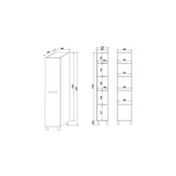 Пенал Одри/2 (напольный), правый