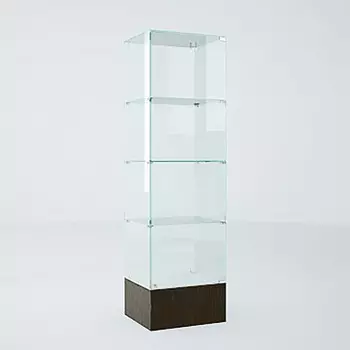 Пенал П 52Н, 520*450*1800, ЛДСП, стекло, цвет венге