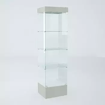 Пенал П 54 Н, 5204501900, ЛДСП, стекло, серый