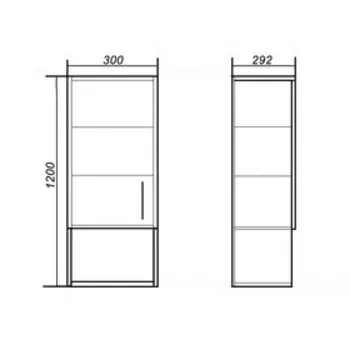 Пенал Прованс 300 29,2 см х 30 см х 120 см