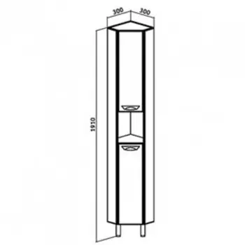Пенал "Руно 30" угловой 30 х 30 х 180 см