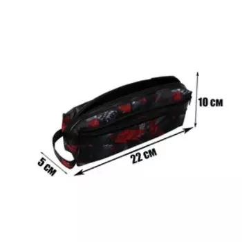 Пенал школьный "Абстракция" на молнии, 2 отделения, МИКС