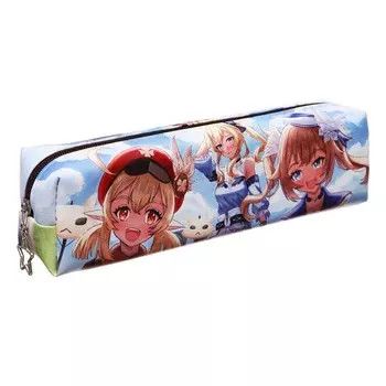 Пенал школьный Calligrata «Аниме», на молнии, с принтом, голубой